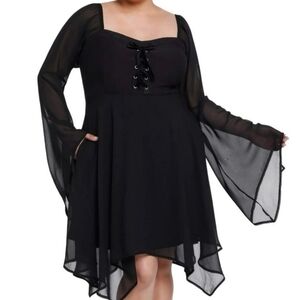 Cosmic Aura Goth Lace up Corset Dress
